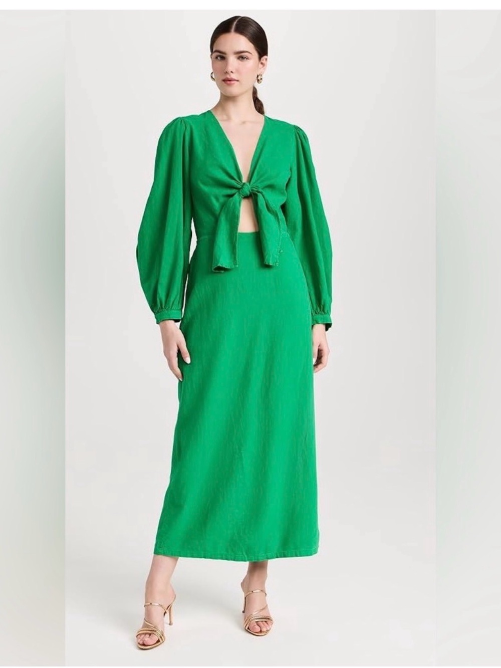 YFB Young Fabulous & Broke Caza Dress Island Green Pigment M